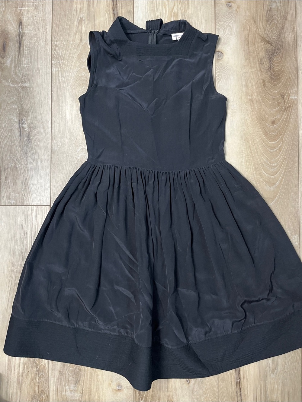 OPENING CEREMONY 100% Silk Square Neck Dress Black Size 4